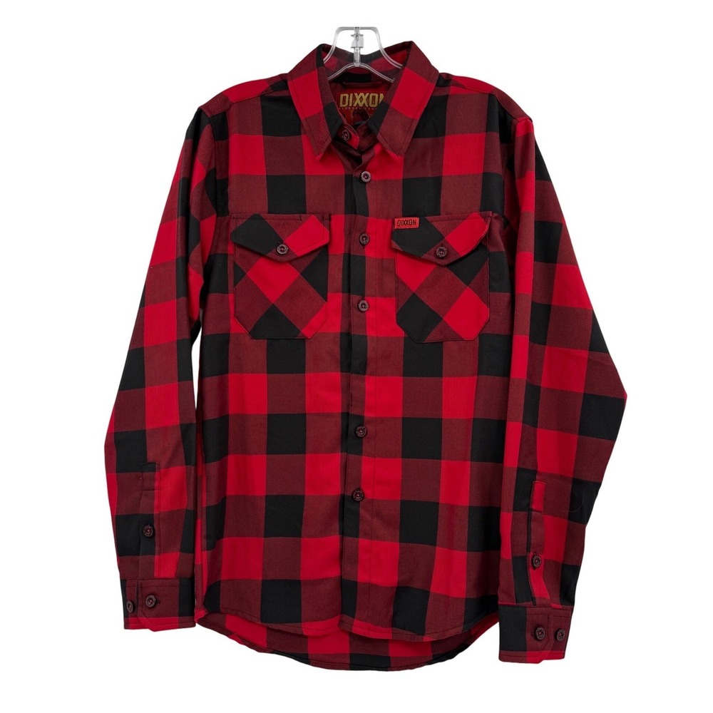 Dixxon Flannel Shirt Mens XS Redrum Buffalo Plaid Red‎ Black